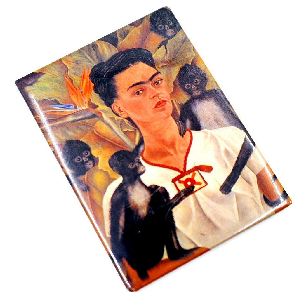Frida Kahlo Refrigerator Magnet Frida w/ Monkeys NEW